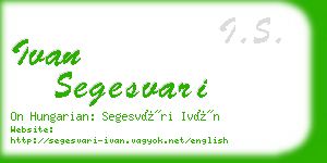 ivan segesvari business card